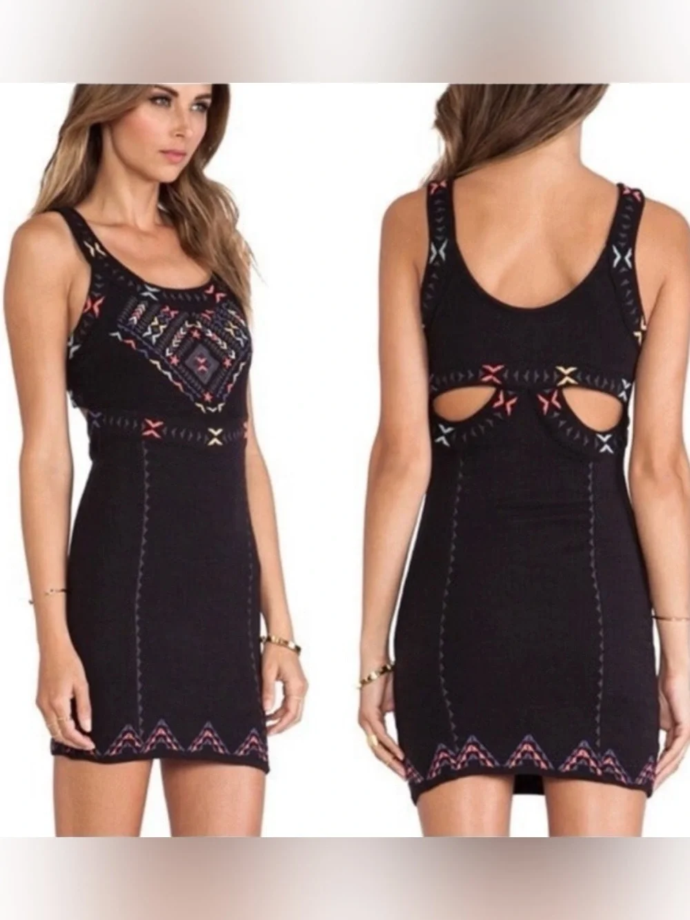 Free People Song Of The South Bodycon Mini Dress - Size Small